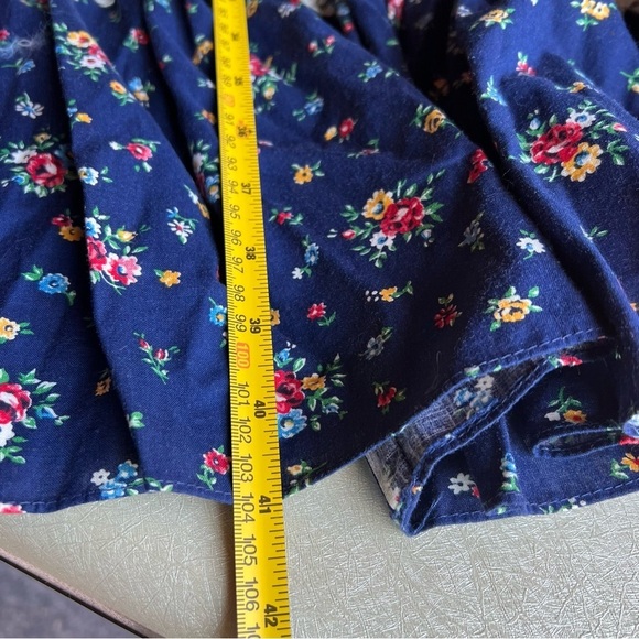 RARE 1970's Gunnies Sax Skirt with Lace Detail, Hippie Bohemian Youth Size 5 - Picture 7 of 10